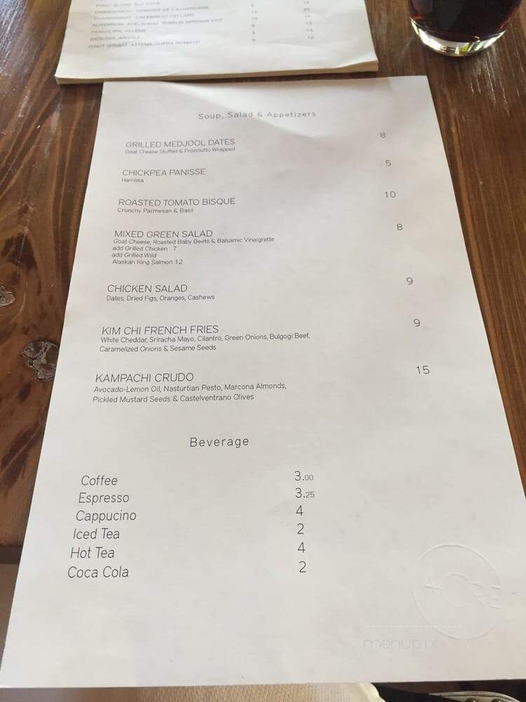 Acre - Memphis, TN menu_pic