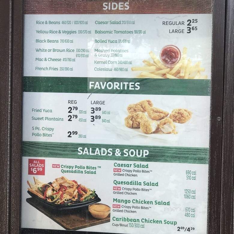 Pollo Tropical - Miami, FL menu_pic