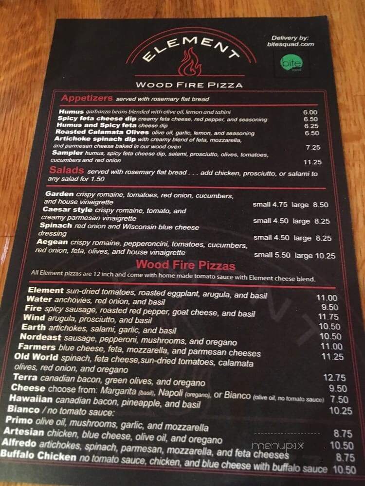 Element Pizza - Minneapolis, MN menu_pic