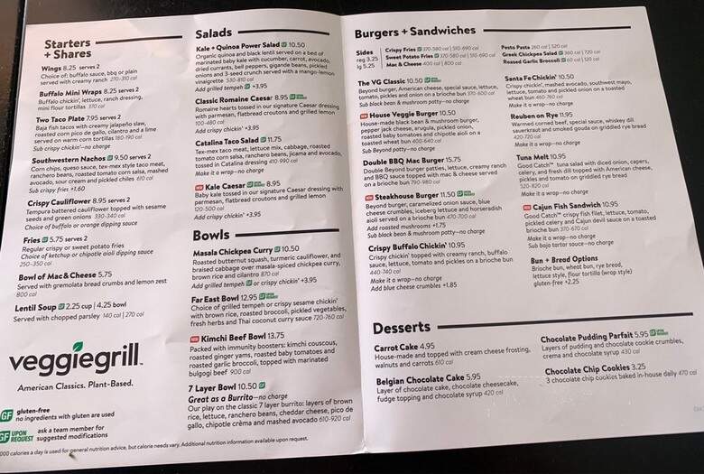 Veggie Grill - Los Angeles, CA menu_pic