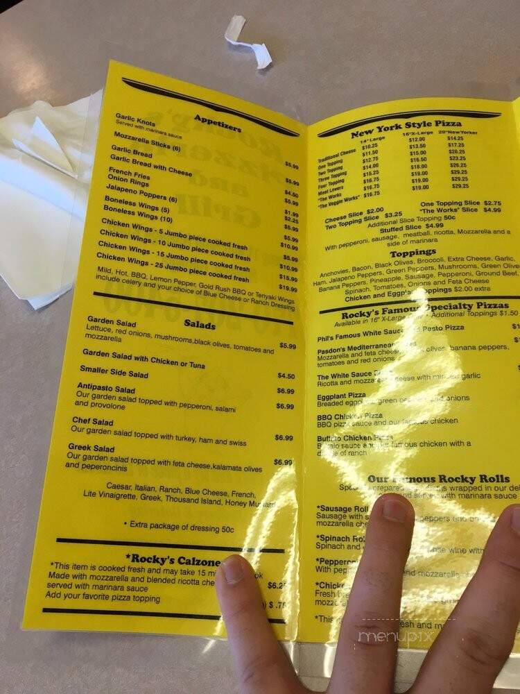 Rocky's Pizzeria and Grill - Monroe, GA menu_pic