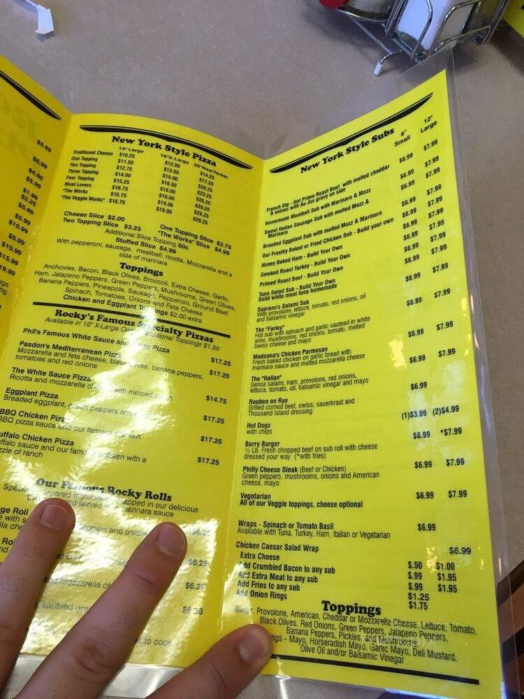 Rocky's Pizzeria and Grill - Monroe, GA menu_pic