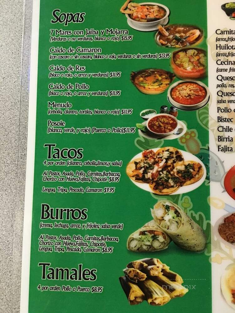 La Coronilla - Montgomery, AL menu_pic