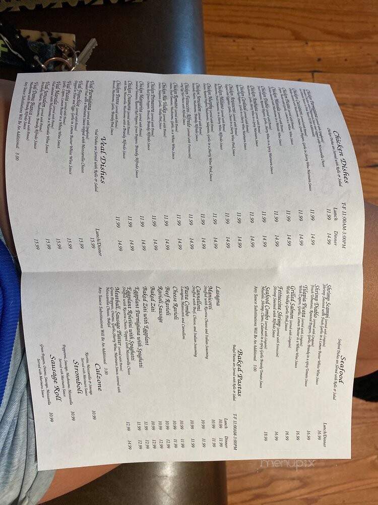 Fontana Italian Resturante - Moore, OK menu_pic
