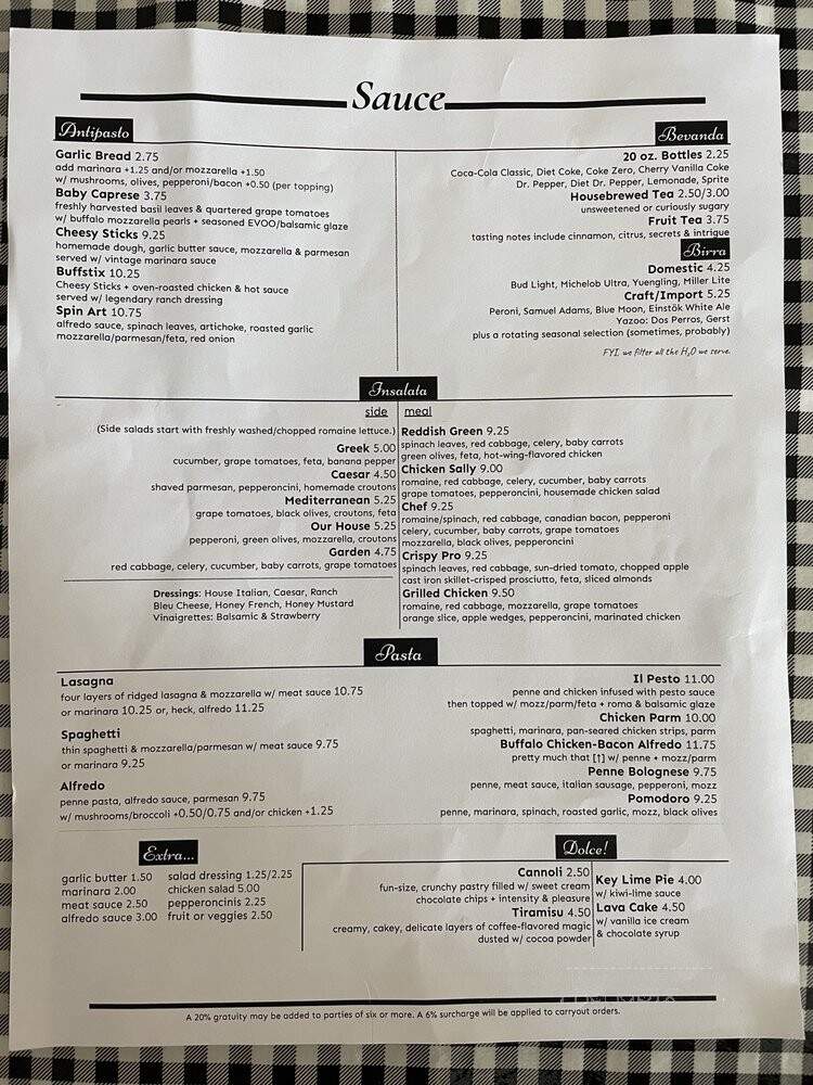 Sauce - Murfreesboro, TN menu_pic
