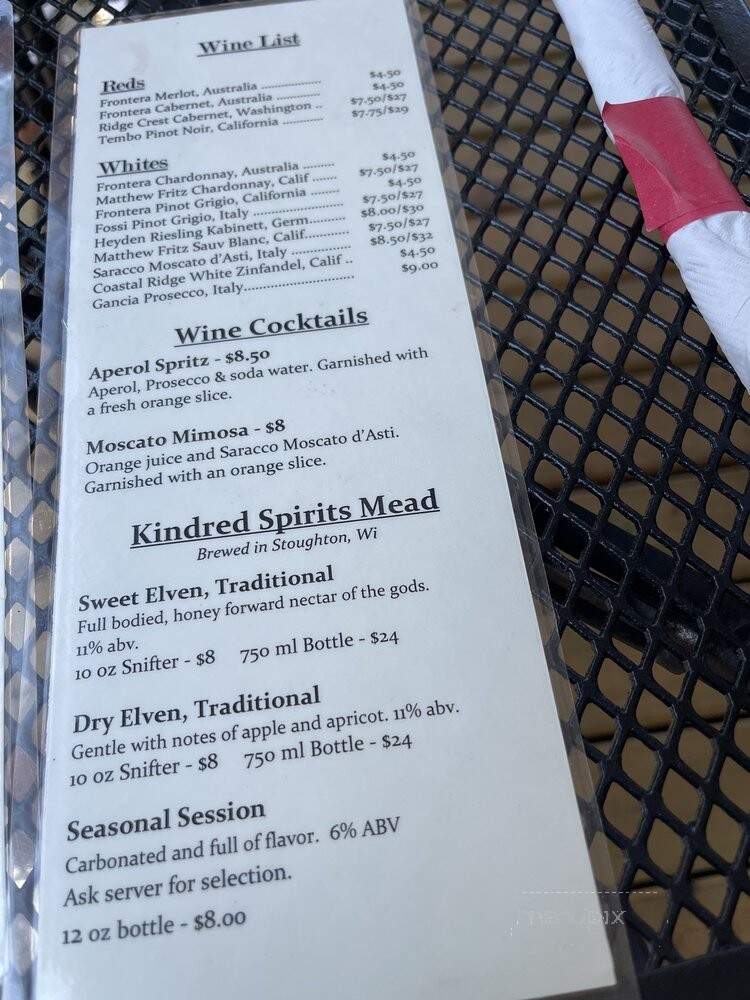 Tofflers - New Glarus, WI menu_pic