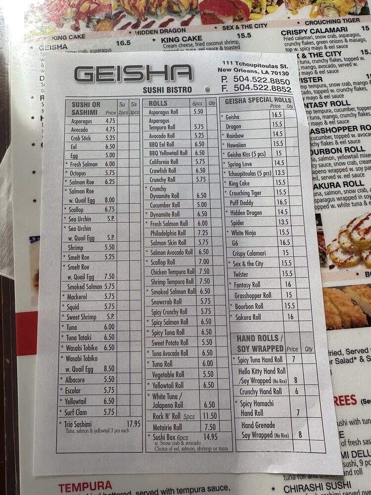 Geisha Sushi Bistro - New Orleans, LA