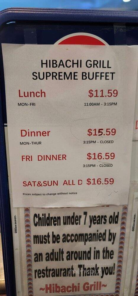 Hibachi Grill Supreme Buffet - Norcross, GA menu_pic