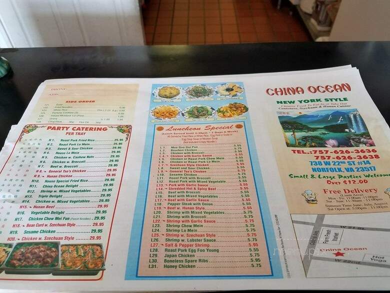 China Ocean - Norfolk, VA menu_pic