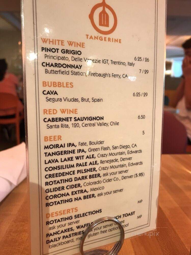 Tangerine - Boulder, CO menu_pic