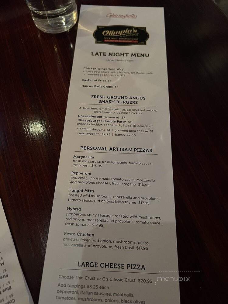Ghiringhelli Pizzeria Grill Bar - Novato, CA menu_pic