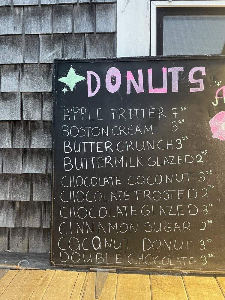 Back Door Donuts - Oak Bluffs, MA menu_pic
