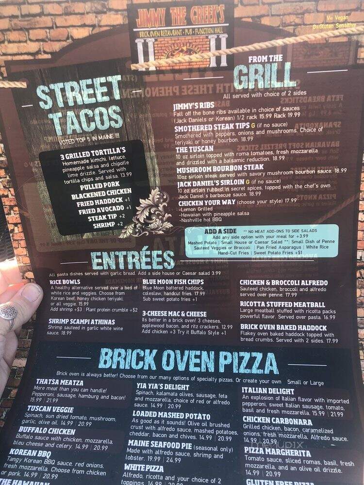 Jimmy the Greek's - Old Orchard Beach, ME menu_pic