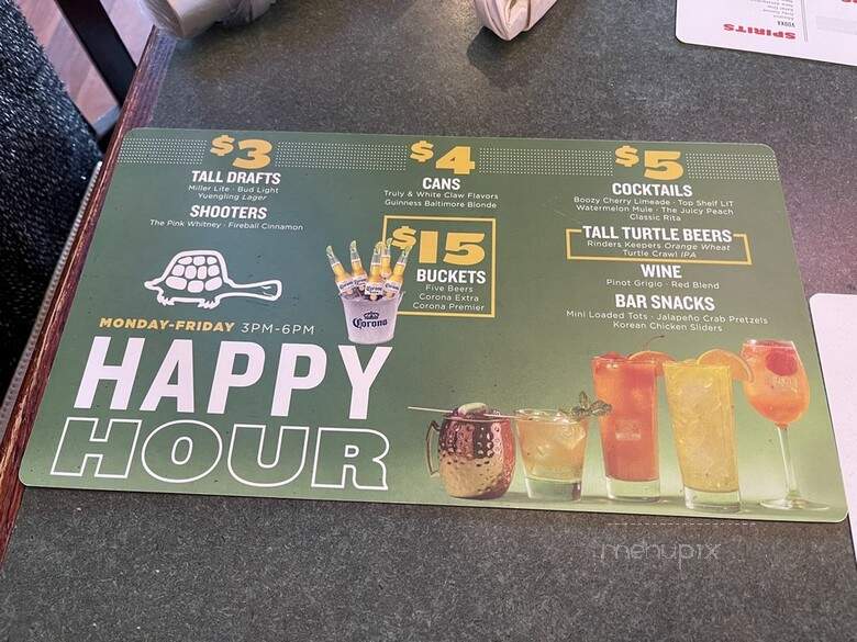 The Greene Turtle - Olney, MD menu_pic