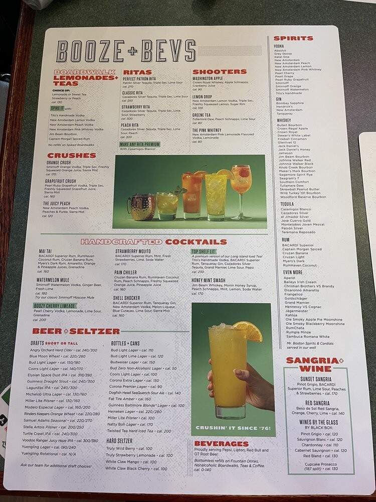 The Greene Turtle - Olney, MD menu_pic