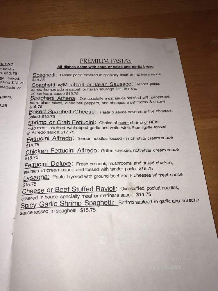 Pizza Athena - Palmer, AK menu_pic