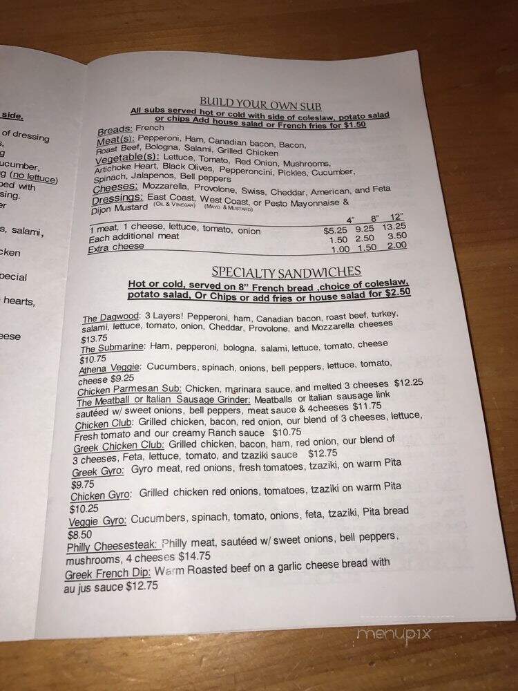Pizza Athena - Palmer, AK menu_pic
