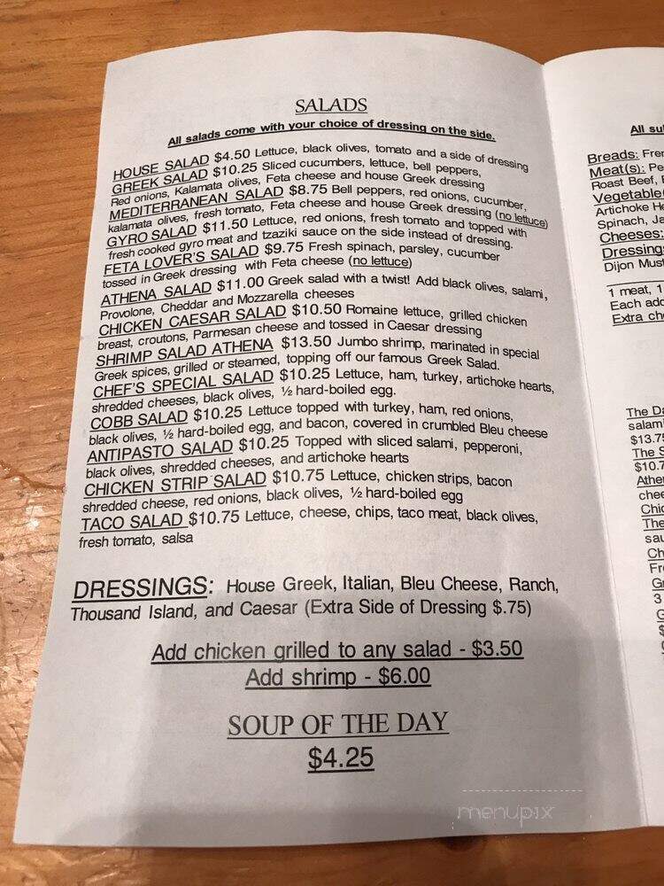 Pizza Athena - Palmer, AK menu_pic
