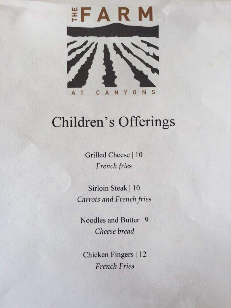 The Farm - Park City, UT menu_pic