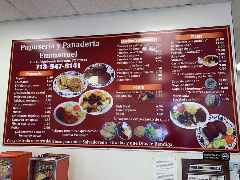 Pupuseria Emanuel - Houston, TX menu_pic