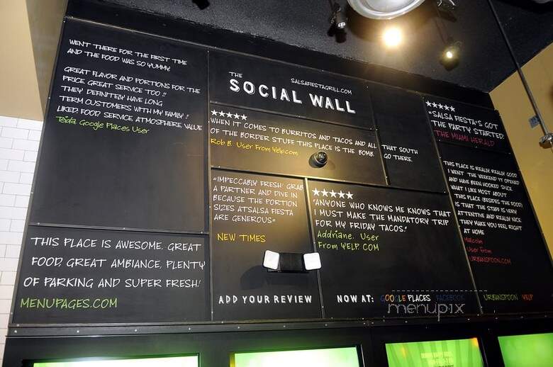 Salsa Fiesta Urban Mex Grill - Pembroke Pines, FL menu_pic