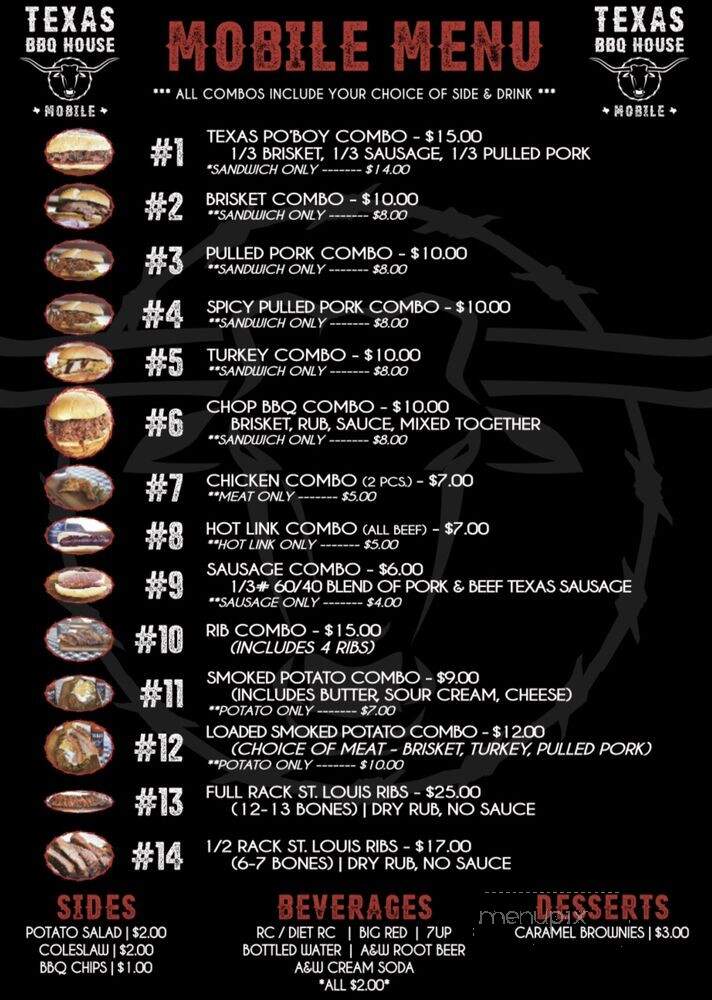 Texas BBQ House - Phoenix, AZ menu_pic