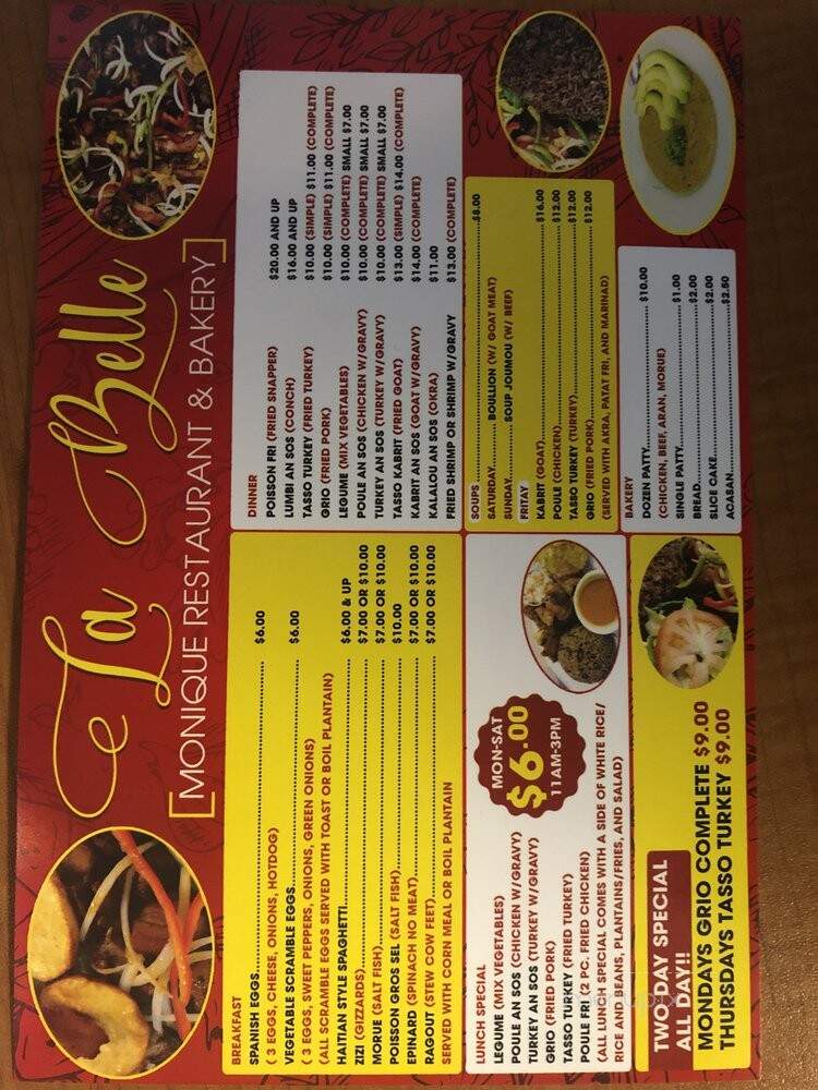 Zouk Haitian Restaurant - Plantation, FL menu_pic