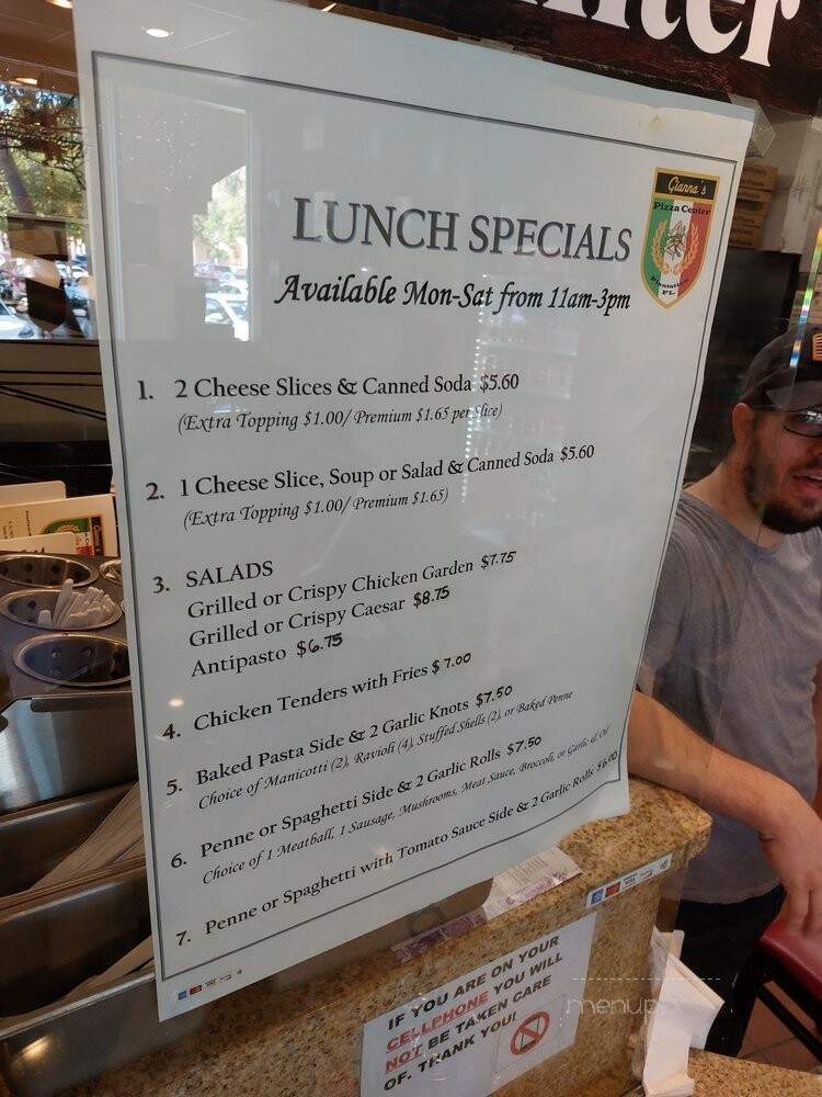 Gianna's Pizzarant - Plantation, FL menu_pic