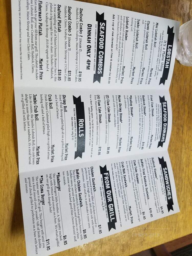 Fishermen's Grill - Portland, ME menu_pic