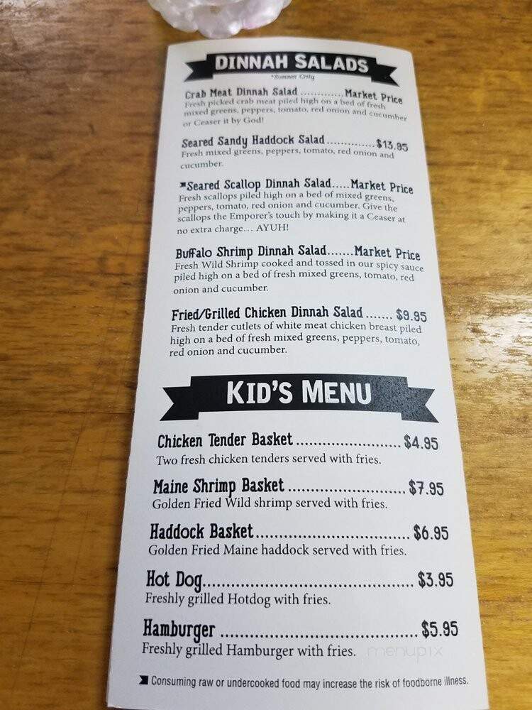 Fishermen's Grill - Portland, ME menu_pic