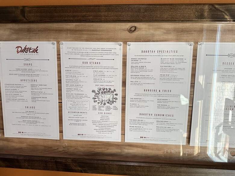 Dakotah Steakhouse - Rapid City, SD menu_pic