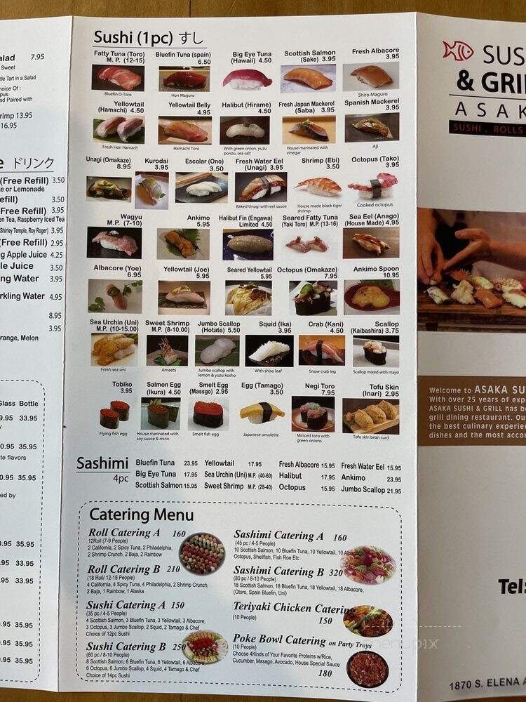Asaka Sushi and Gril - Redondo Beach, CA menu_pic