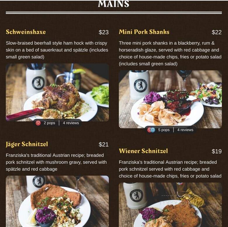 The Berliner Pub - Renton, WA menu_pic