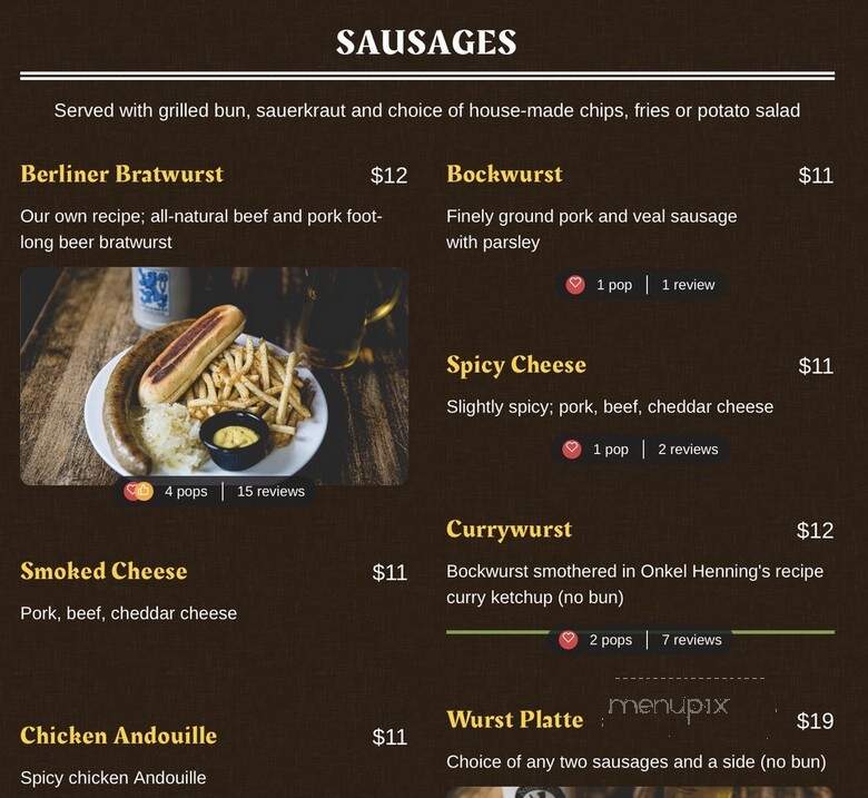 The Berliner Pub - Renton, WA menu_pic