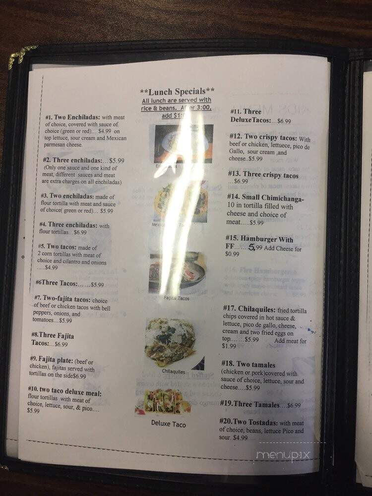 Yulianitas Mexican Restaurant - Rogers, AR menu_pic