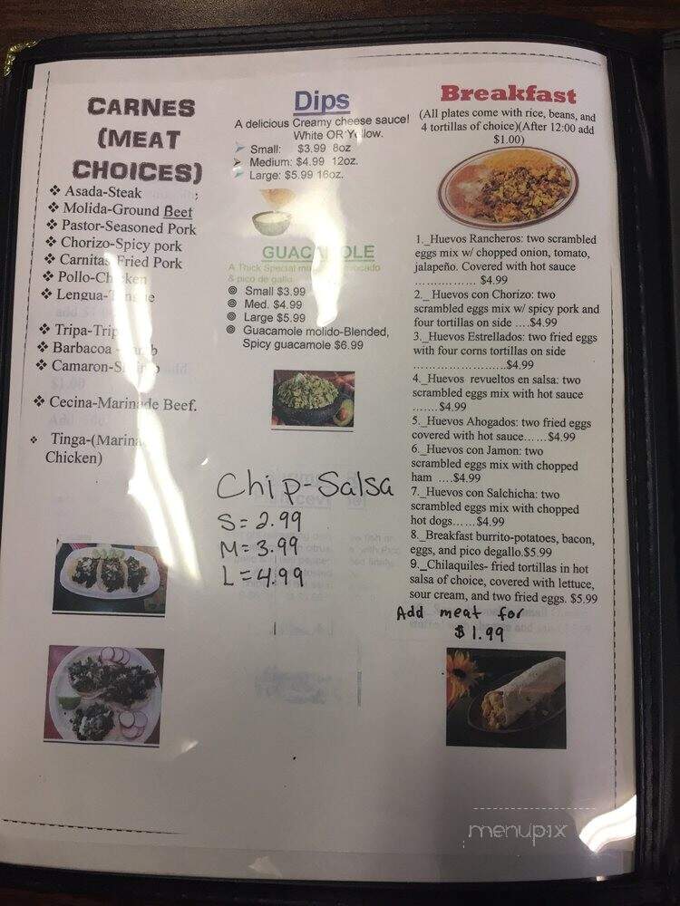 Yulianitas Mexican Restaurant - Rogers, AR menu_pic