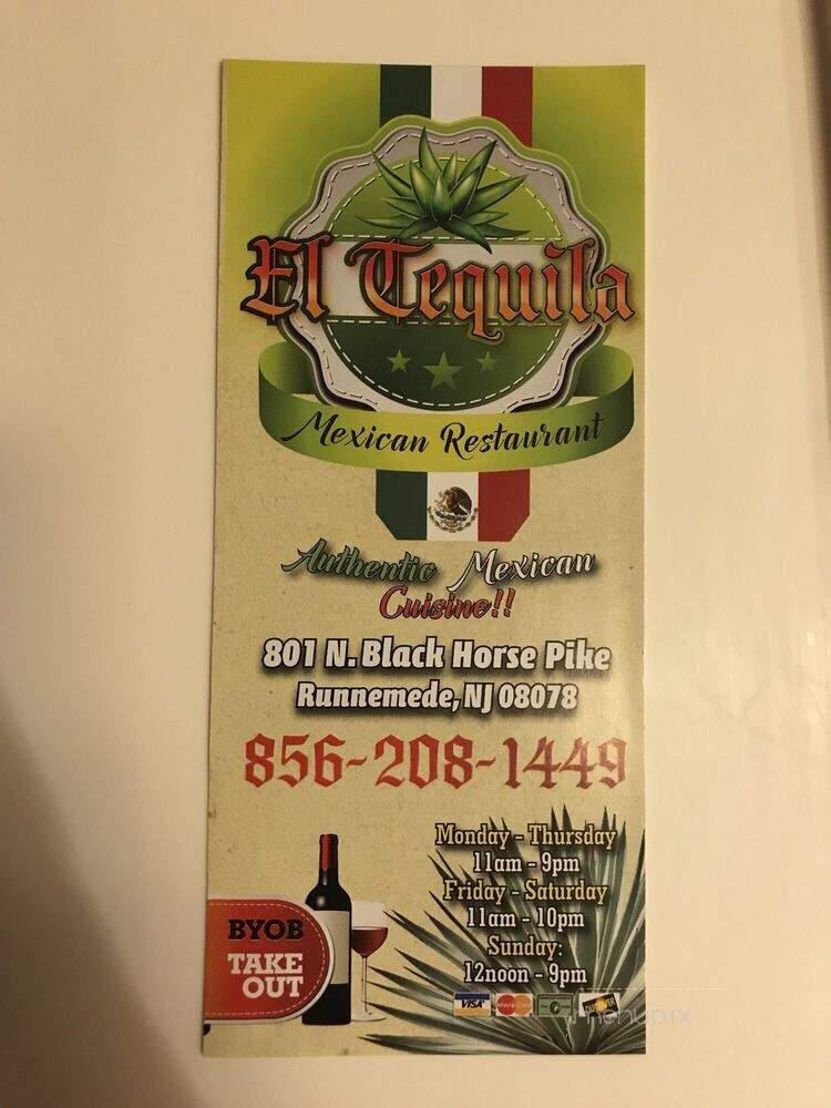 El Tequila - Runnemede, NJ menu_pic