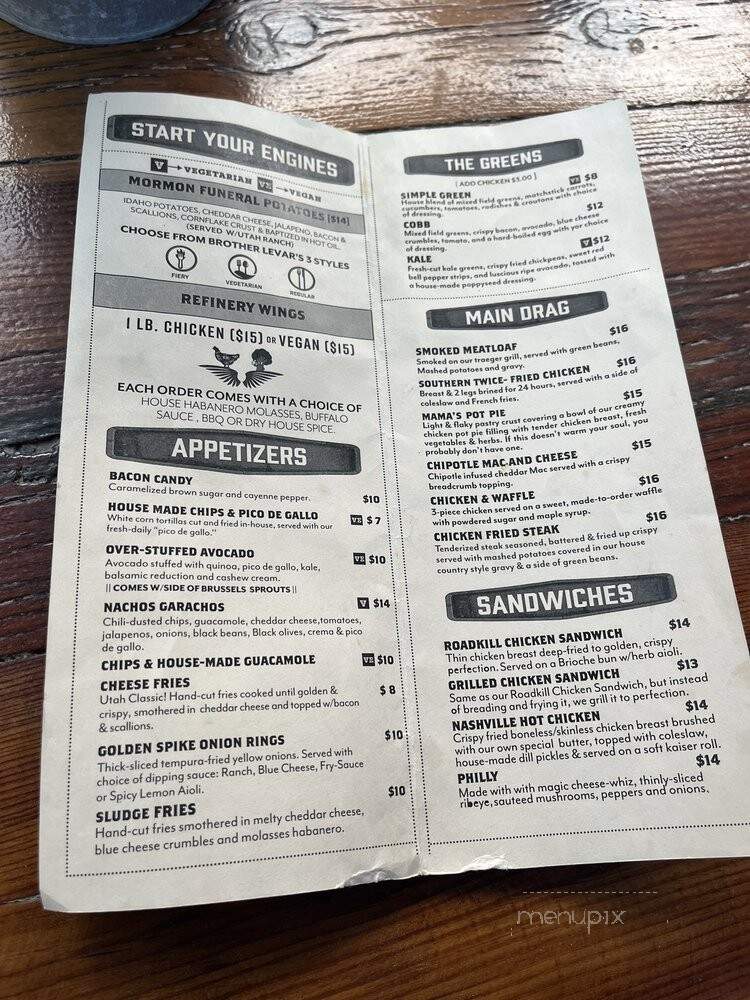 The Garage - Salt Lake City, UT menu_pic