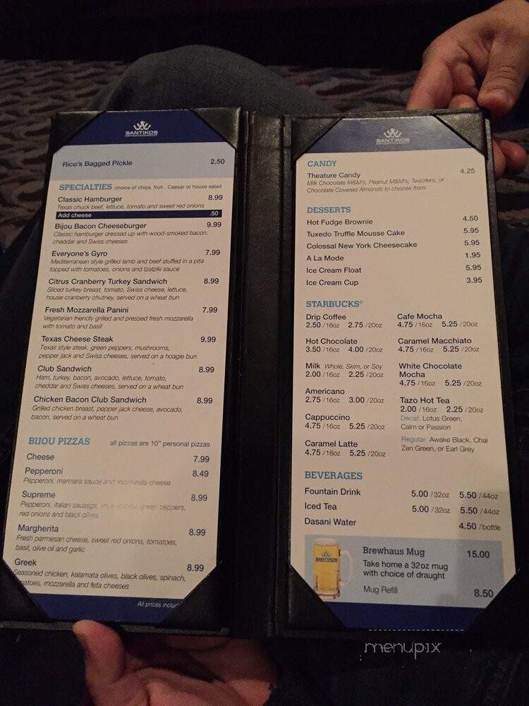 Bijou Cinema Bistro - San Antonio, TX menu_pic