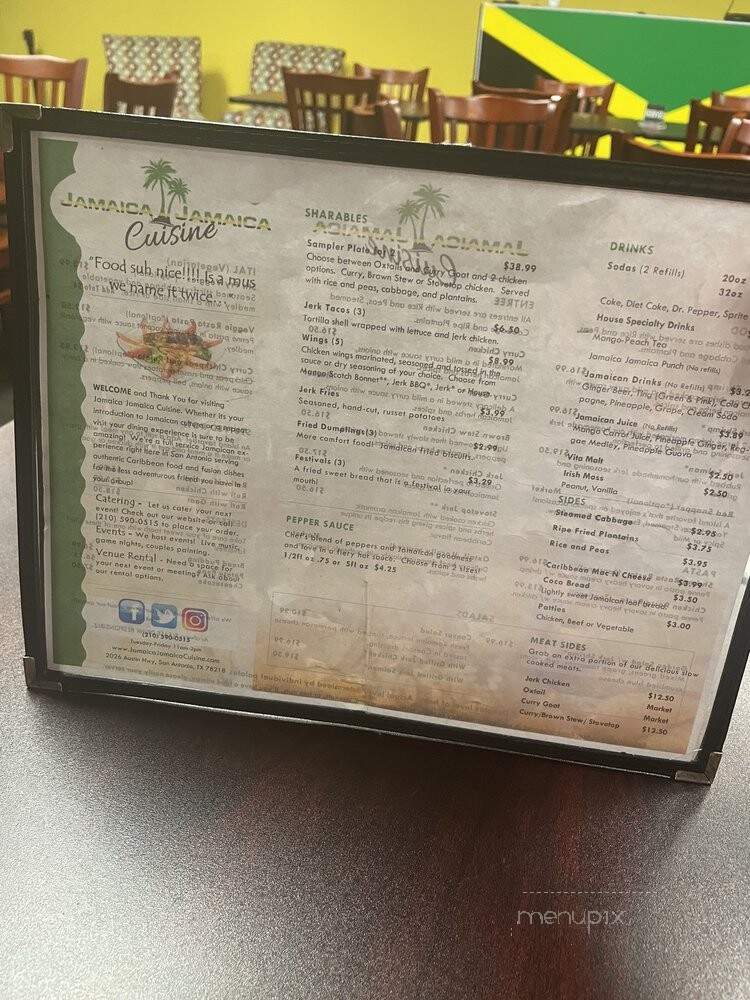 Jamaica Jamaica Cuisine - San Antonio, TX menu_pic