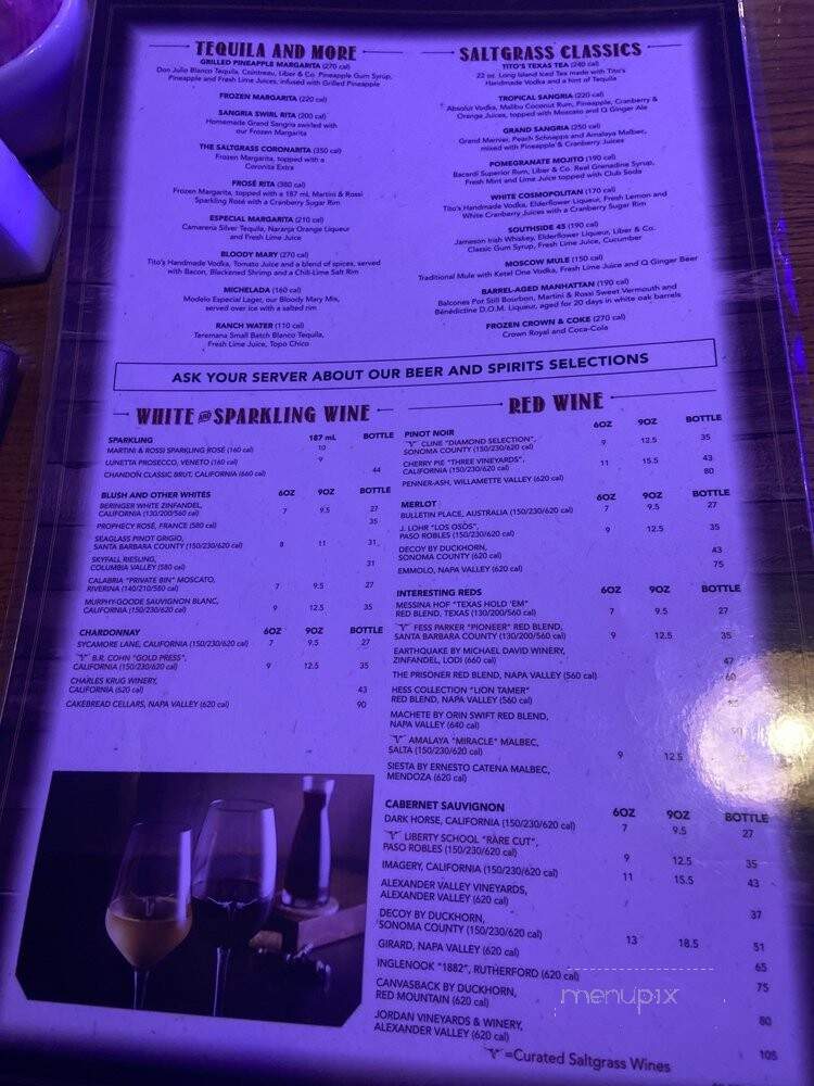 Saltgrass Steak House - San Antonio, TX menu_pic