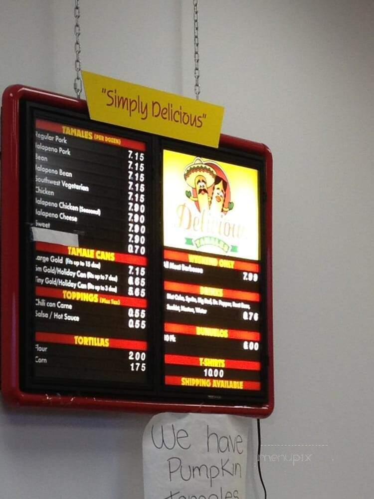 Delicious Tamales - San Antonio, TX menu_pic