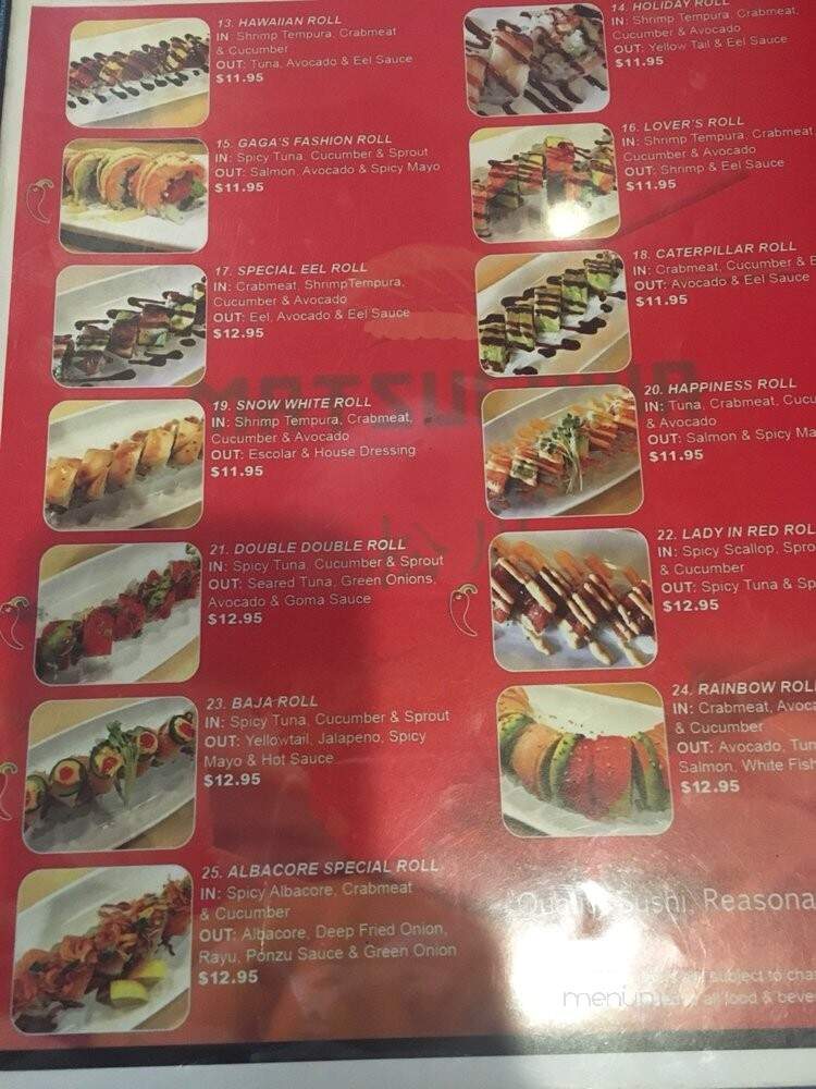 Matsugawa - San Diego, CA menu_pic