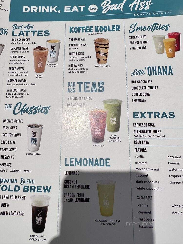 Bas Ass Coffee of Hawaii - San Diego, CA menu_pic