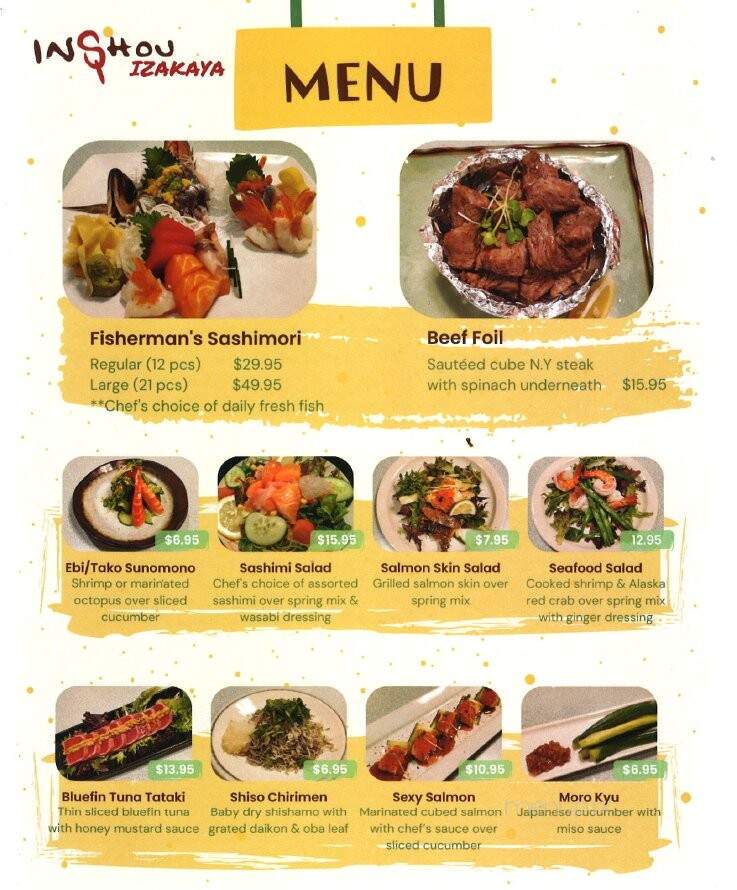 Inshou - San Mateo, CA menu_pic