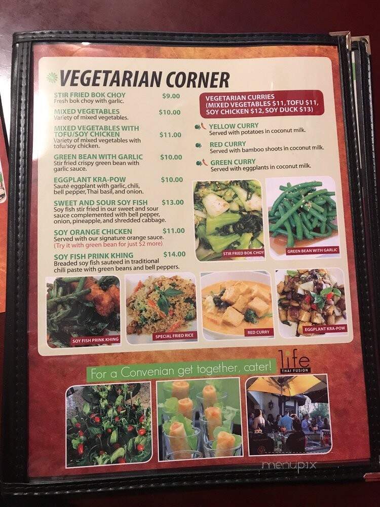 Life Thai Fusion - Santa Clarita, CA menu_pic