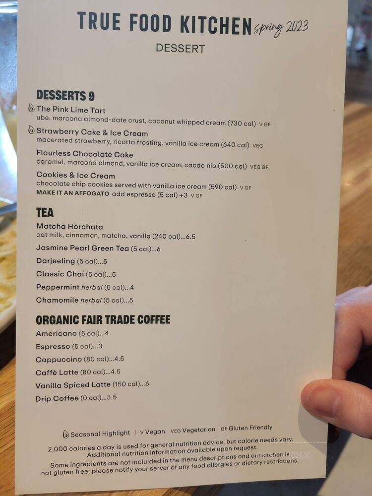 True Food Kitchen - Santa Monica, CA menu_pic