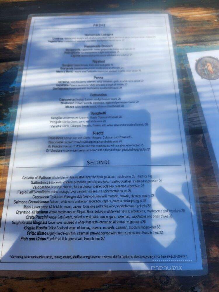 Seahorse - Sausalito, CA menu_pic