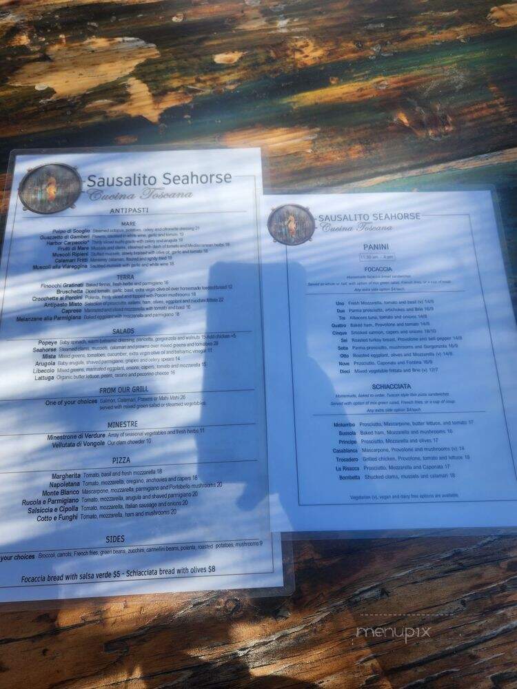 Seahorse - Sausalito, CA menu_pic