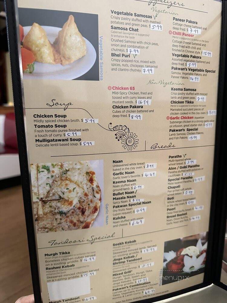 Pakwan Indian Cuisine - Savannah, GA menu_pic